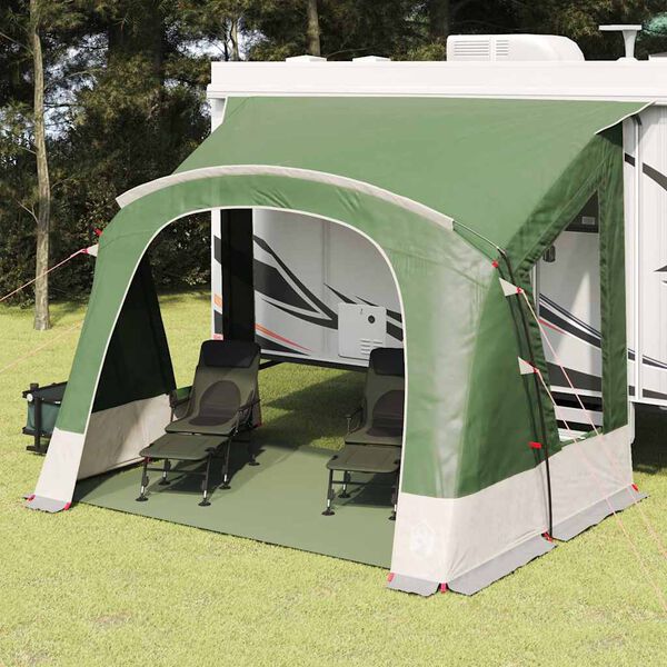 vidaXL Barraca de Caravana com telhado Verde 252 x 245 x 245 cm