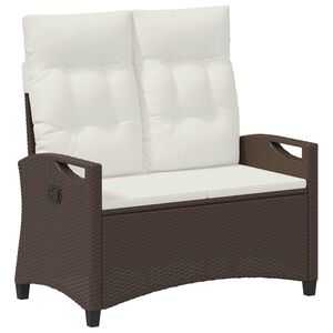 vidaXL Banco de jardim Marrom e Creme 105 x 60 x 112 cm