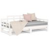 vidaXL Estrutura sofá-cama de puxar 2x(80x200) cm pinho maciço branco