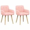vidaXL Cadeiras de Jantar 2 unid. Boucl&eacute; Rosa 59 x 56,5 x 85 cm