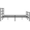 vidaXL Estrutura de cama com cabeceira e p&eacute;s 180x200 cm metal preto