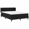 vidaXL Cama Box com colch&atilde;o com cabeceira Preto 140 x 190 cm tecido