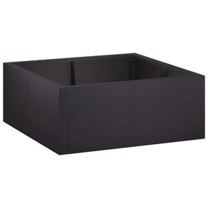 vidaXL Muro de Conten&ccedil;&atilde;o 4 unid. 100 x 100 x 30 cm A&ccedil;o Preto
