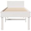 vidaXL Estrutura de cama sem colch&atilde;o 80x200 cm pinho maci&ccedil;o branco