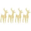 vidaXL Renas de Natal 4 pcs 160 LEDs acr&iacute;lico branco quente