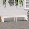 vidaXL Banco de jardim com 2 lugares 203,5x44x45cm pinho maci&ccedil;o branco