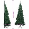 vidaXL &Aacute;rvore de Natal artificial de canto Verde 180 cm PVC e Metal