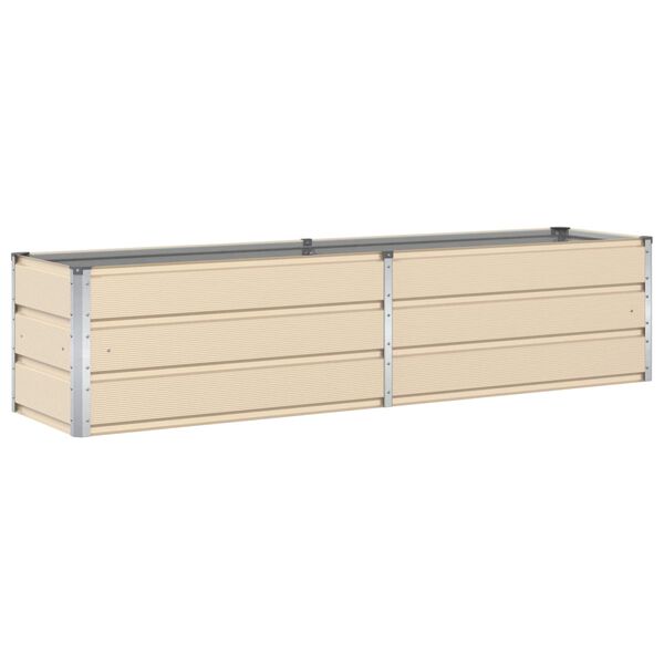 vidaXL Floreira Ivory 480 x 50 x 45 cm A&ccedil;o Galvanizado