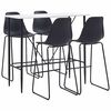 vidaXL 5 pcs conjunto de bar pl&aacute;stico preto