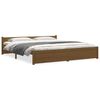 vidaXL Estrutura de cama 200x200 cm madeira maci&ccedil;a castanho mel