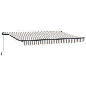 vidaXL Toldo Retr&aacute;til Cinza Claro e Branco 600 &times; 300 cm