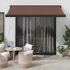 vidaXL Toldo retrátil automático 300x250 cm castanho