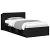 vidaXL Estrutura de Cama com Armazenamento Preto 75 x 190 cm