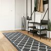 vidaXL Tapete lav&aacute;vel 80x300 cm preto e branco