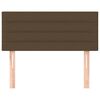 vidaXL Cabeceira de cama tecido 100x5x78/88 cm castanho