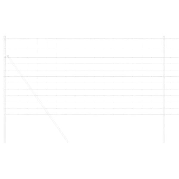 vidaXL Cerca de campo Prateado 25 x 1,2 m A&ccedil;o galvanizado