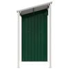 vidaXL Abrigo de jardim com alpendre 277x107x181 cm aço verde