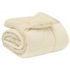 vidaXL Edredom de Inverno Colchonete Creme 135 x 200 cm Microfibra