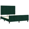 vidaXL Estrutura de cama sem colch&atilde;o 140x200 cm veludo verde-escuro