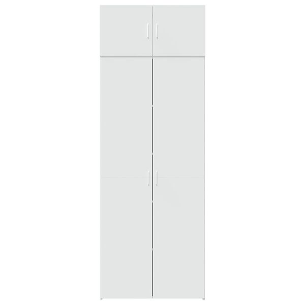 vidaXL Arm&aacute;rio de arruma&ccedil;&atilde;o 80x42,5x225 cm derivados de madeira branco