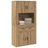 vidaXL Highboard com gaveta carvalho artisiano 80 x 33 x 150 cm