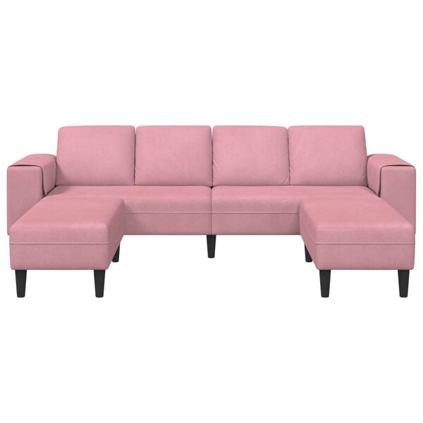 vidaXL Sof&aacute; de Sala de Estar 3 pcs Rosa
