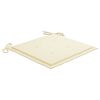 vidaXL Cadeiras de jardim dobráveis c/ almofadões 4 pcs teca maciça
