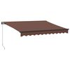 vidaXL Toldo retr&aacute;til manual com luzes LED 300x250 cm castanho
