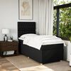 vidaXL Cama com molas/colchão 90x190 cm tecido preto