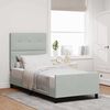 vidaXL Cama Box com cabeceira Cinzento-claro 80 x 200 cm Veludo