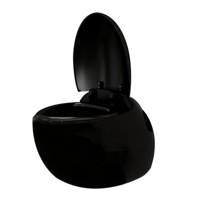 Vaso sanitàrio forma de ovo pendurado de parede preto