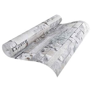 vidaXL Papel de Parede 3D de Pedra Cinzento 10 x 0,53 m