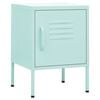 vidaXL Mesa de cabeceira 35x35x51 cm a&ccedil;o verde-hortel&atilde;