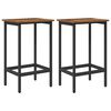 vidaXL Banco de bar 2 pcs Madeira antiga 40 x 32 x 64 cm