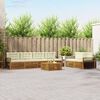 vidaXL Conjunto de Sof&aacute;s para Exterior 7 pcs Natural e Creme