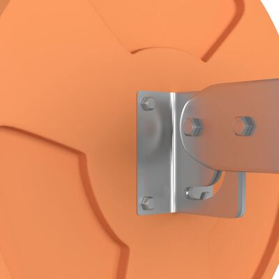 vidaXL Espelho trânsito convexo exterior Ø30 cm policarbonato laranja