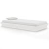 vidaXL Estrutura de cama 100x200 cm madeira maci&ccedil;a branco