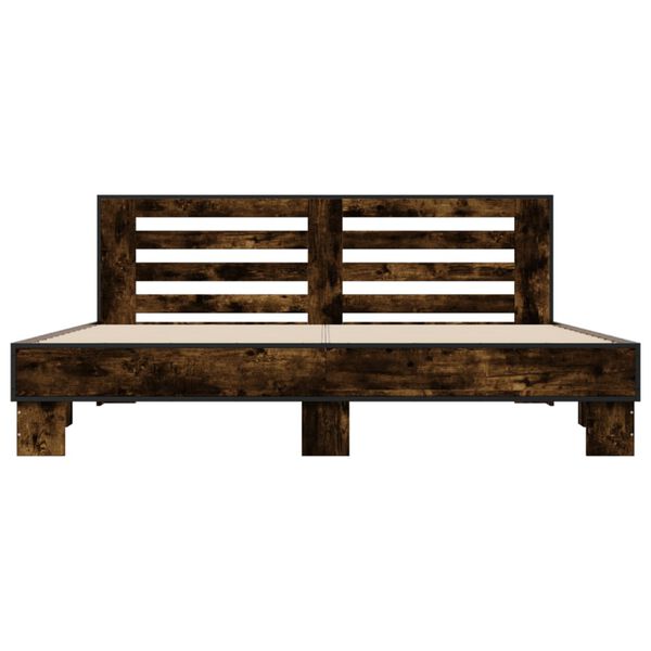 vidaXL Estrutura de cama 200x200 cm derivados madeira/metal