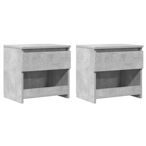 vidaXL Mesas de cabeceira 2 pcs 40x30x39 cm contrapl. cinzento cimento