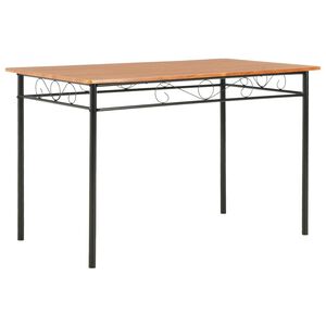 vidaXL Mesa de jantar 120x70x75 cm MDF castanho