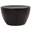 vidaXL Mesa de centro em alum&iacute;nio martelado &Oslash; 50x30 cm preto