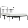 vidaXL Estrutura de cama com cabeceira 140x190 cm metal preto