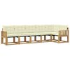vidaXL Conjunto de Sof&aacute;s para Exterior 6 pcs Branco e Creme