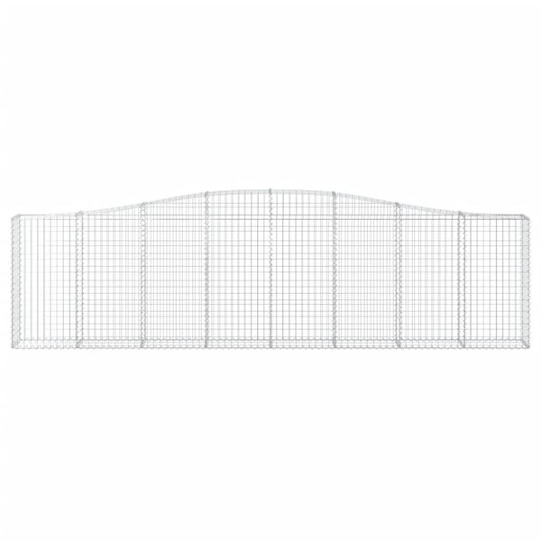 vidaXL Cestos gabi&atilde;o arqueados 25 pcs 400x30x100/120 ferro galvanizado