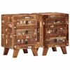 vidaXL Mesas de cabeceira 2 pcs 37x32x50 cm madeira recuperada maci&ccedil;a