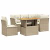 vidaXL 5 pcs conjunto de sof&aacute;s p/ jardim com almofad&otilde;es vime PE bege