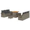 vidaXL Conjunto de Sof&aacute; de Jardim 9 unid. 6-N&uacute;mero de lugares Cinzeto