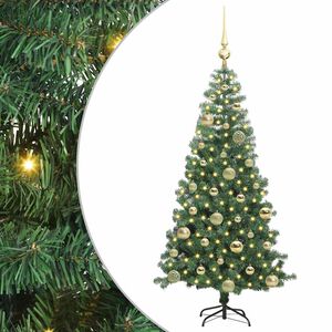 vidaXL &Aacute;rvore de Natal com 150 LEDs com suporte Verde 120 cm PVC