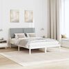 vidaXL Estrutura da Cama com cabeceira Branco 135 x 190 cm