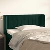 vidaXL Cabeceira de cama c/ abas veludo 83x16x78/88 cm verde-escuro